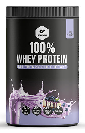 Go Fitness Whey Protein Pulver Heidelbeere, Cheesecake – 400 g