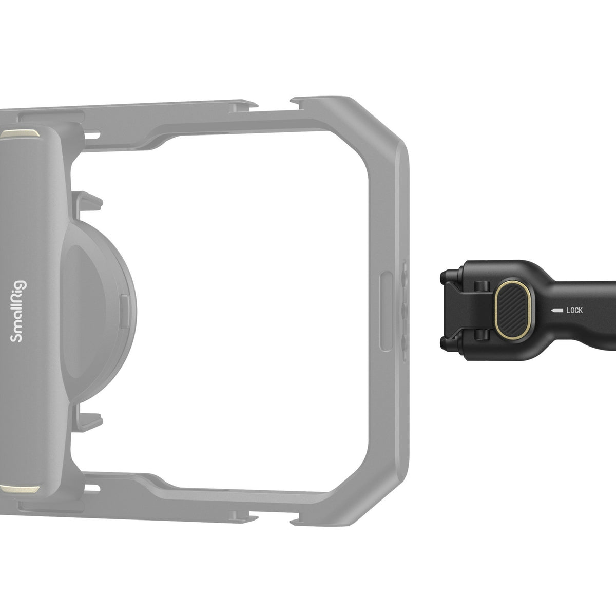 SmallRig 4404 Adapter – Aluminium, 53,2 × 28 × 27,8 mm – für viele Kameras – Schwarz/Gold
