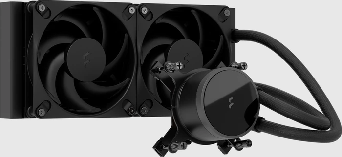 Fractal Design Radius 240 – All-in-One-Flüssigkeitskühler – für LGA 1200, AM4, AM5, 2×120 mm Lüfter, Schlauch