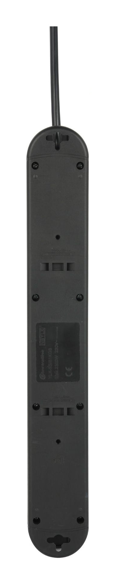 M. Schönenberger Schönenberger Standard Steckdosenleiste, 7×T13, 2×USB‑A + 1×USB‑C, mit Schalter, 1,8 m, Kinderschutz – Schwarz