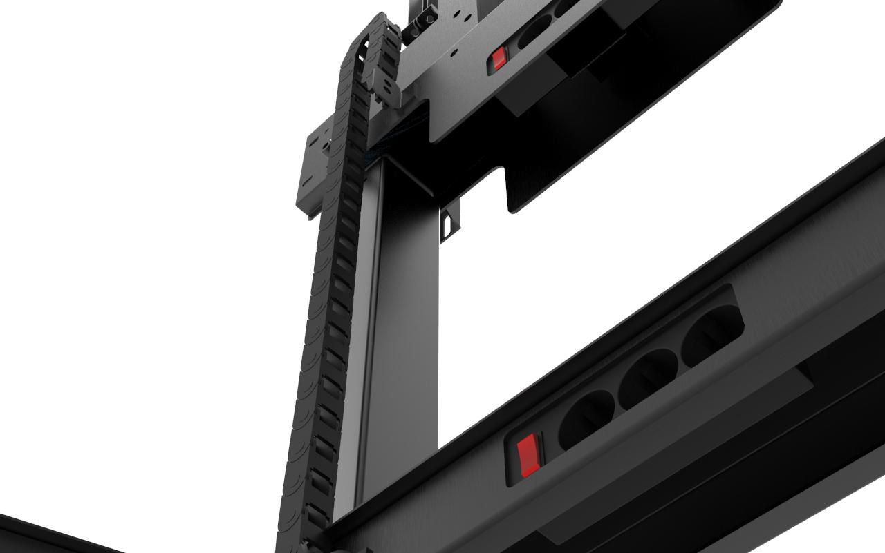 Vivolink Trolley, motorisiert, für 32–100", VESA 200×200–800×600, bis 160 kg, schwarz