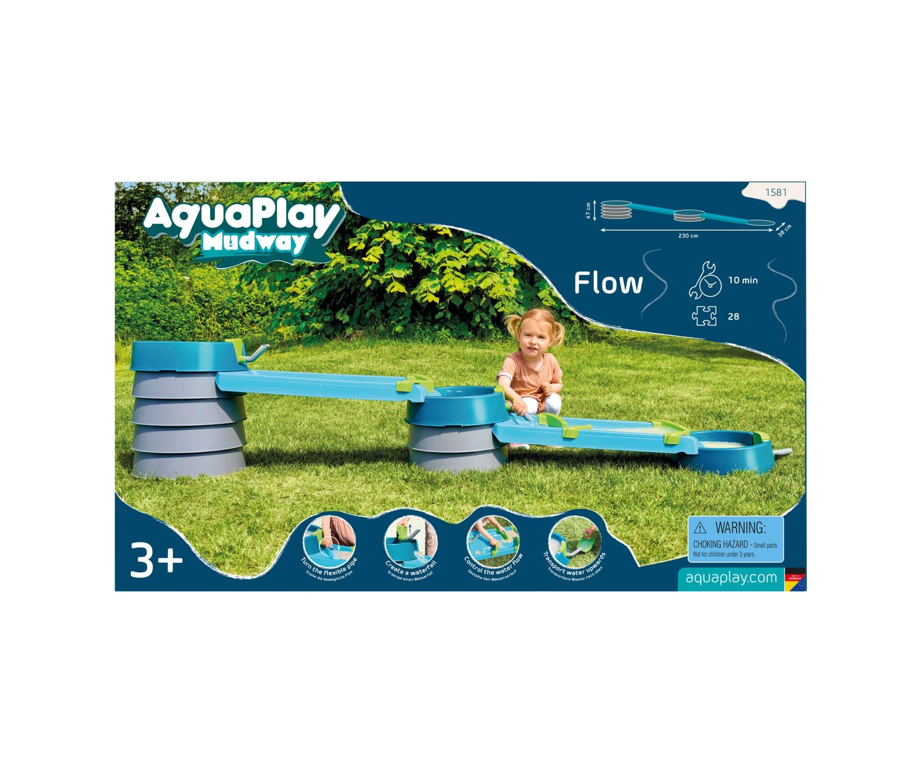 Aquaplay Mudway FLOW Matschbahn – ab 3 Jahren – Kunststoff, mehrfarbig