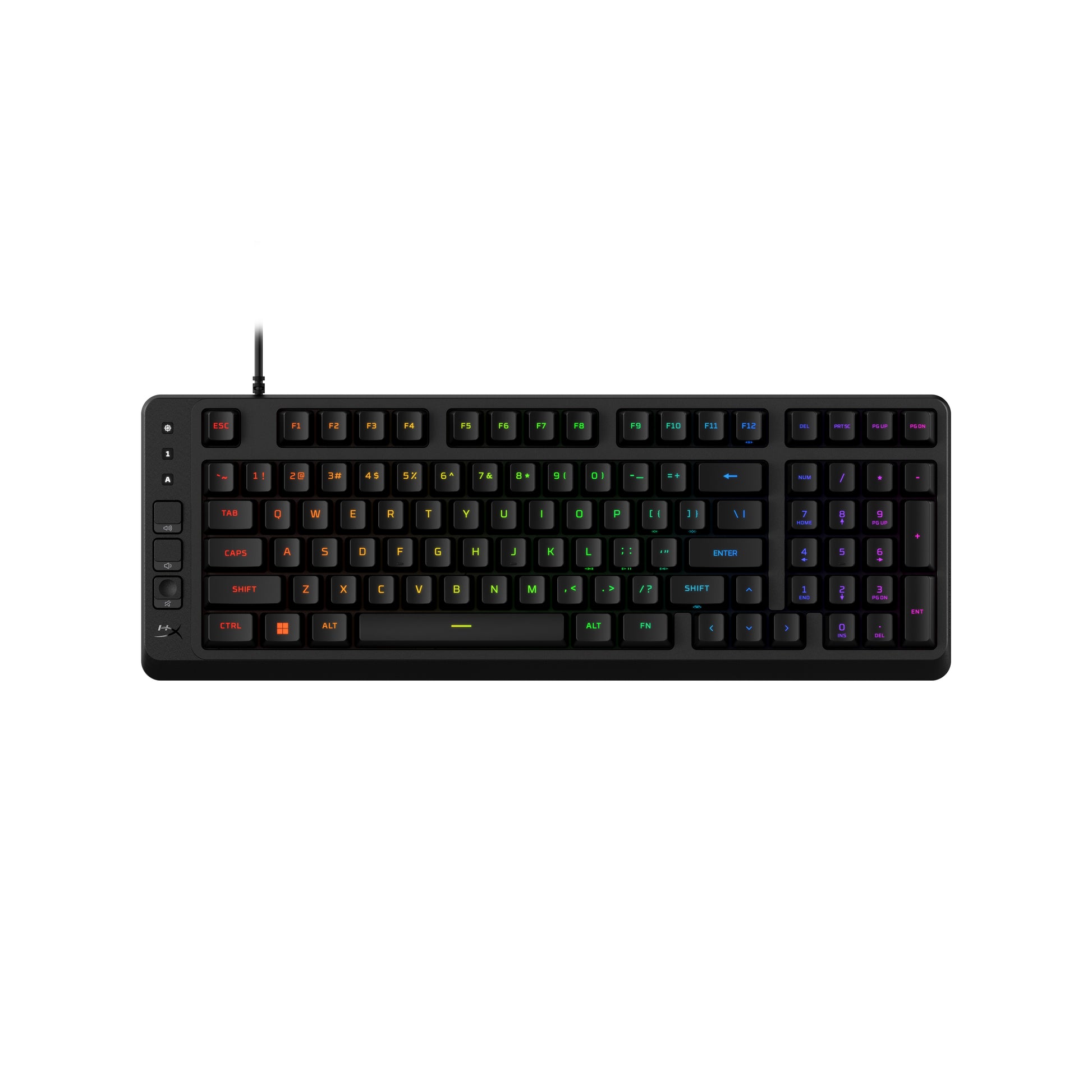 HyperX Eve 1800 – Gaming-Tastatur TKL – Mechanisch (HyperX Red), RGB – Verkabelt, USB-C – Schwarz