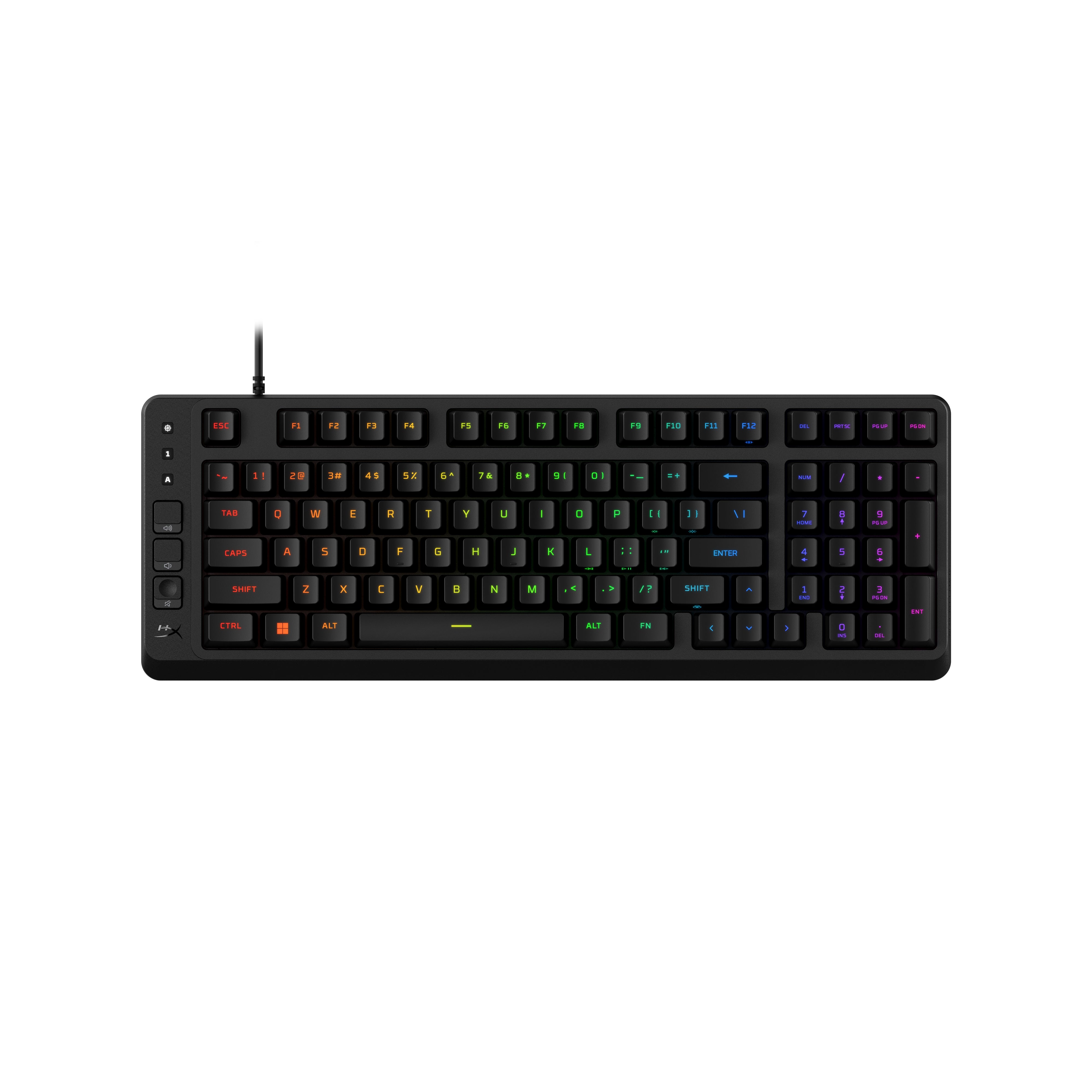 HyperX Eve 1800 – Gaming-Tastatur TKL – Mechanisch (HyperX Red), RGB – Verkabelt, USB-C – Schwarz