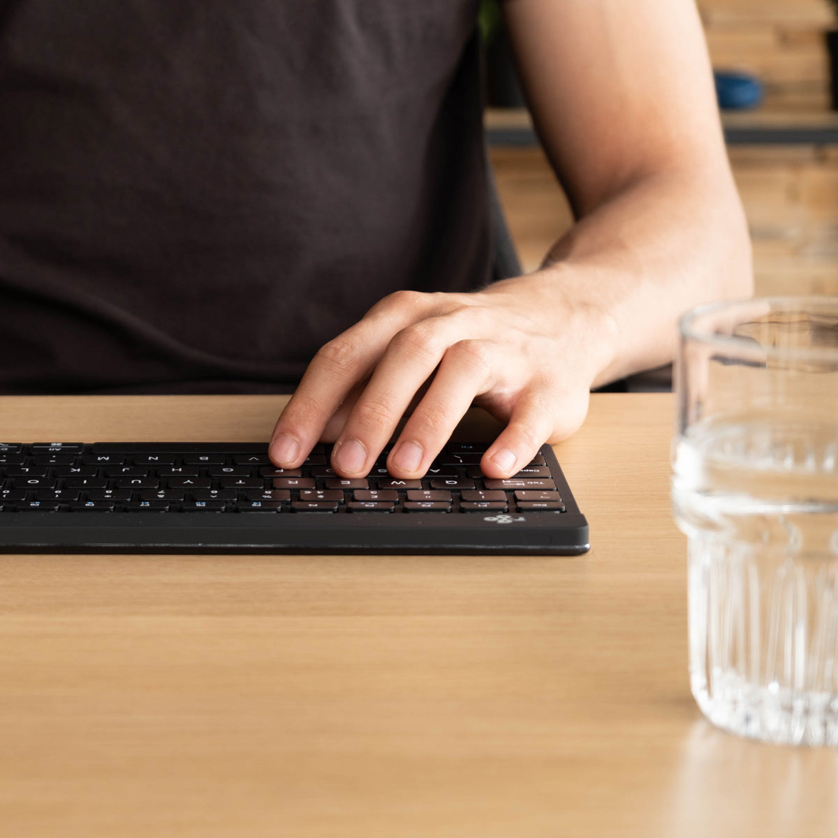 R-Go Tools Compact Break – Tastatur, kabellos (Bluetooth), ergonomisch, schwarz
