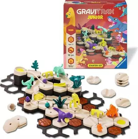 Ravensburger GraviTrax Starter-Set L Spielzeug-Murmelbahn – Dino – 98-teilig – ab 3 Jahren – Kunststoff – FSC