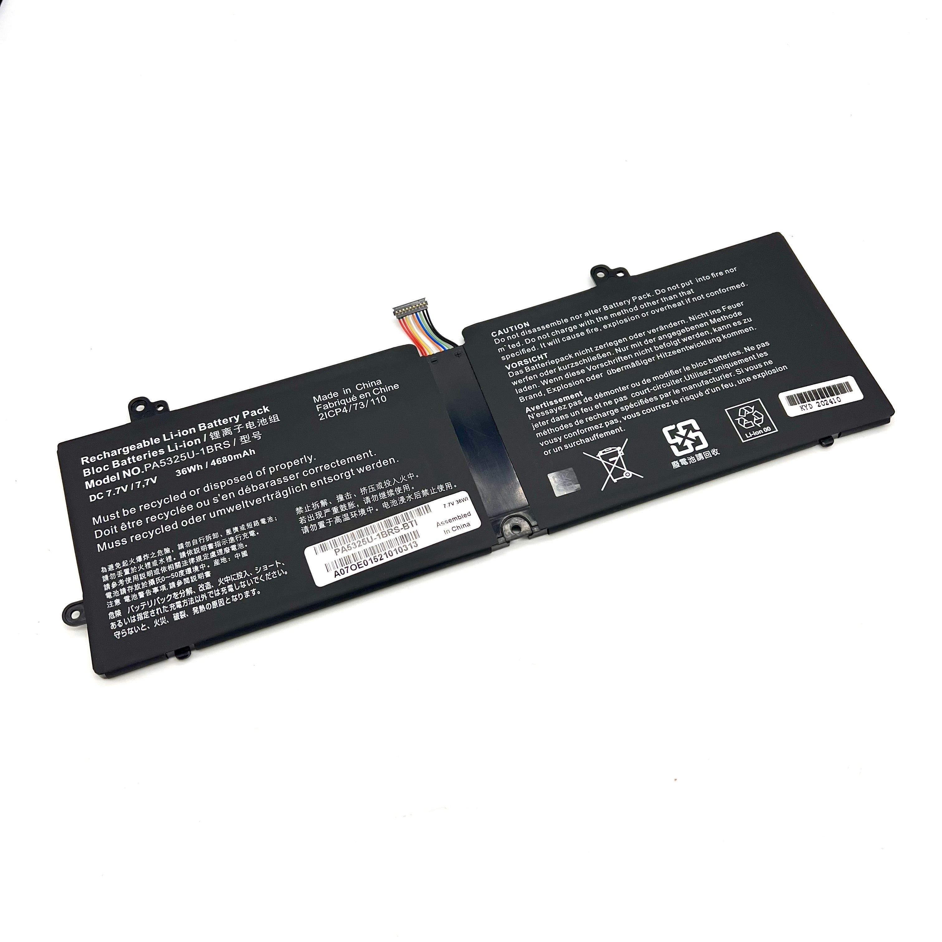 BTI Notebook-Akku – für Toshiba – 36 Wh, 7,7 V (4 Zellen) – Schwarz