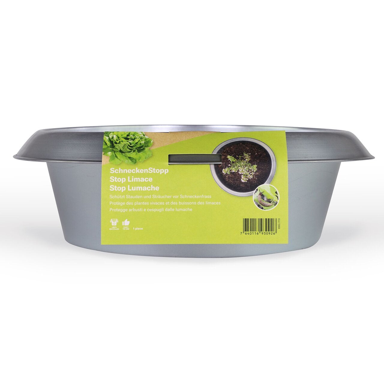 Andermatt Biogarten Insektenfalle – 28 × 13 cm – hellgrau – Stahl – für Schnecken