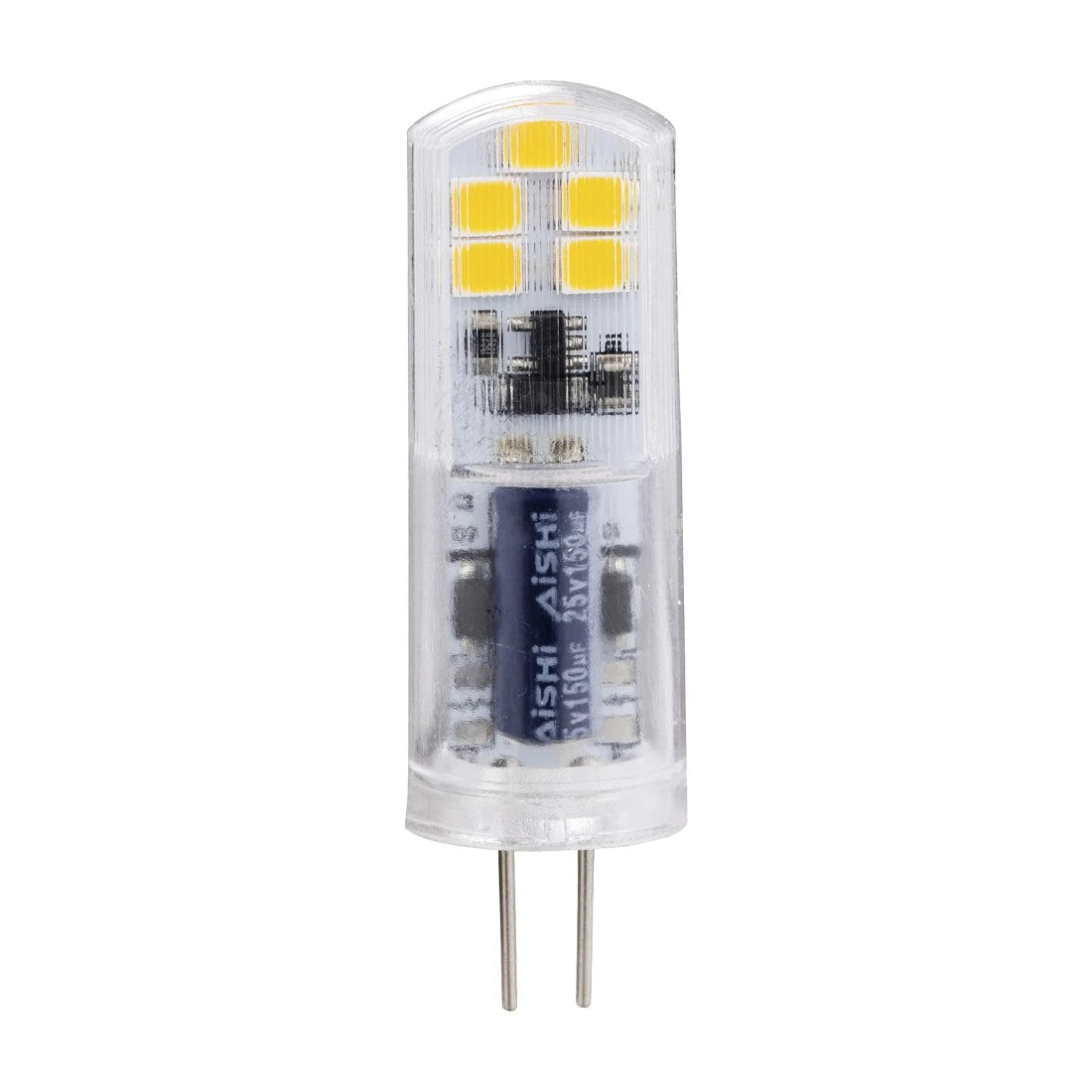 Hama Leuchtmittel G4 (Kapsel) – 150 lm, 2 W, Warmweiss 2700 K, dimmbar – IP20 – 1 Stk. – Transparent