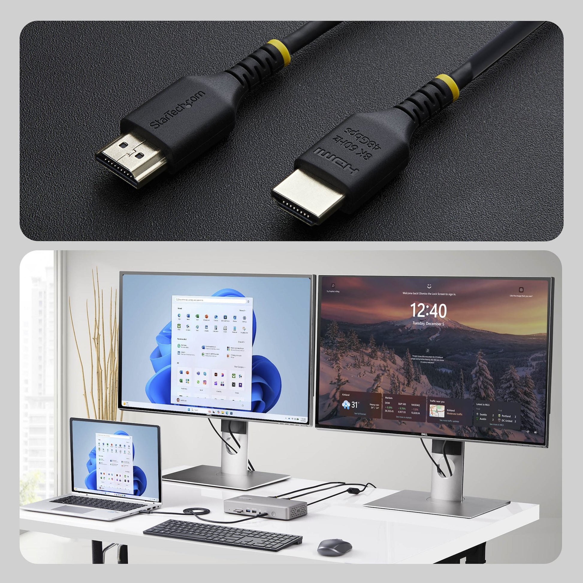 StarTech.com HDMI Kabel (A–A, M–M) HDMI 2.1 8K 60 Hz – 1 m – HDR, ARC