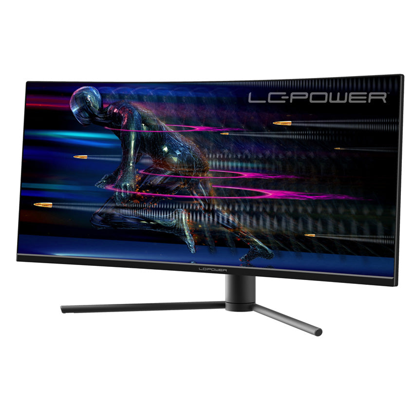 LC-Power LC-M34-UWQHD-165-C – Monitor, 34", 165 Hz, 350 cd/m², Gebogen, Höhenverstellbar, VESA 75 × 75, Schwarz