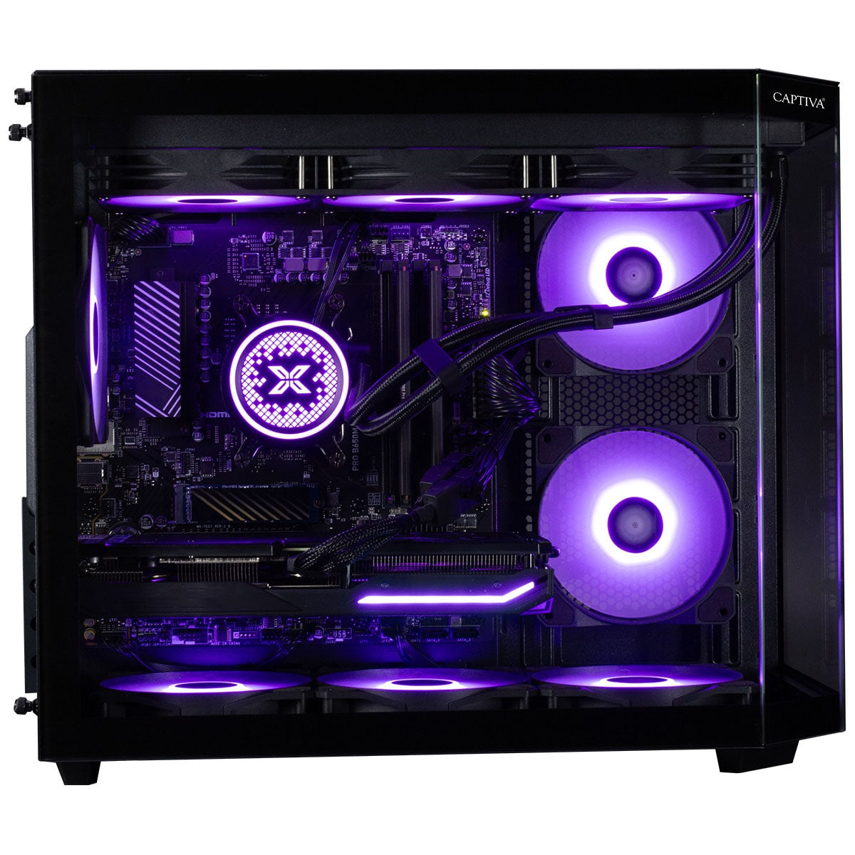 Captiva Tower – AMD Ryzen 7 5700X, 32 GB RAM, 1 TB SSD, NVIDIA GeForce RTX 5070 12 GB, Windows 11 Home