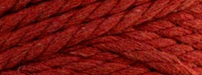 GLOREX Gedrehte Makramee-Kordel Terracotta – Ø 3 mm, 250 g, 63 m, Baumwolle/Viskose/Polyester