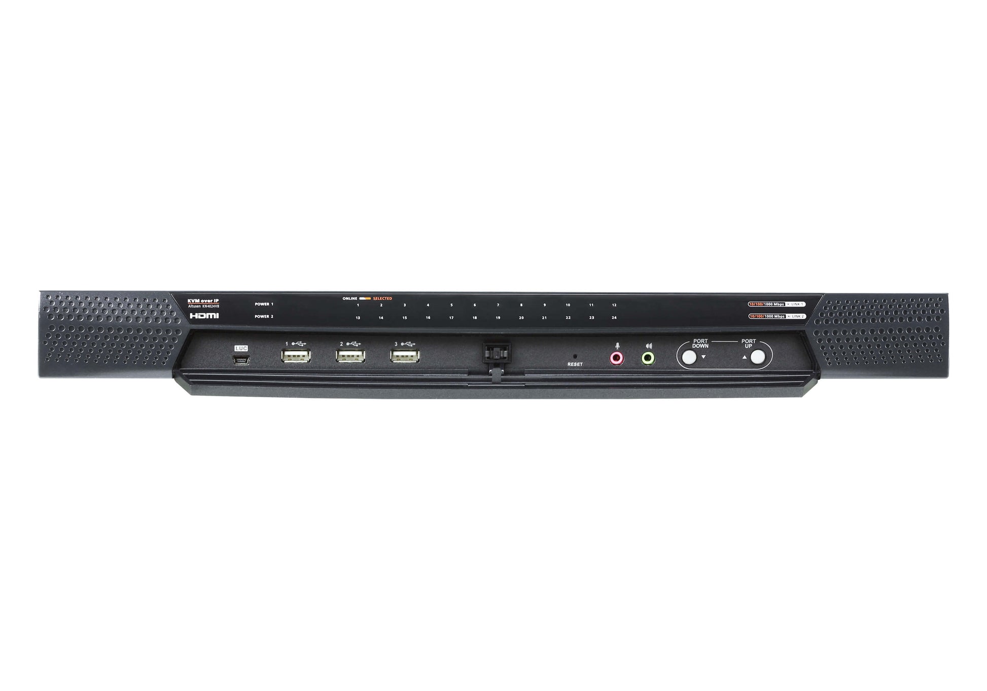ATEN KN4024VB – KVM-Switch 24-Port, HDMI/VGA/USB 2.0/RJ-45, WUXGA (1920 × 1200), 1 Gbit/s, Virtual Media