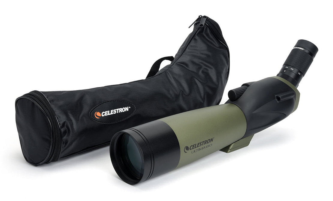 Celestron Ultima 80 A – 20–60×, 80 mm Objektiv, BaK-4, wasserfest, schwarz