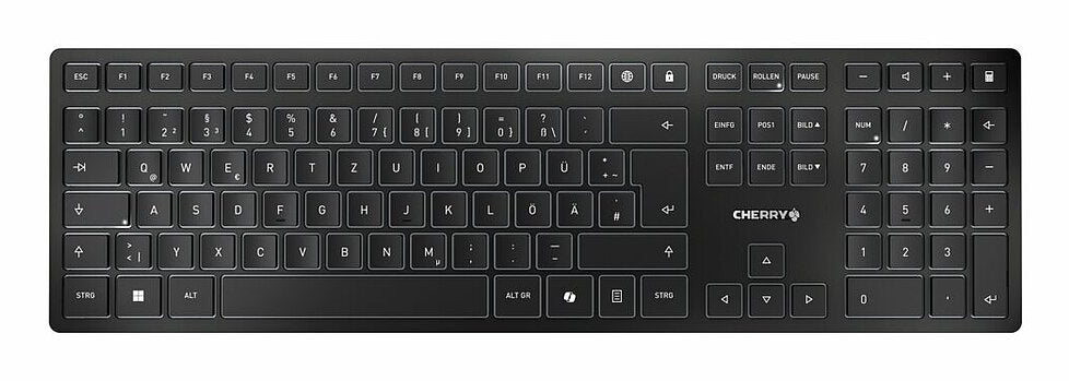 CHERRY KW 9100 Slim – Tastatur, kabellos, Schwarz