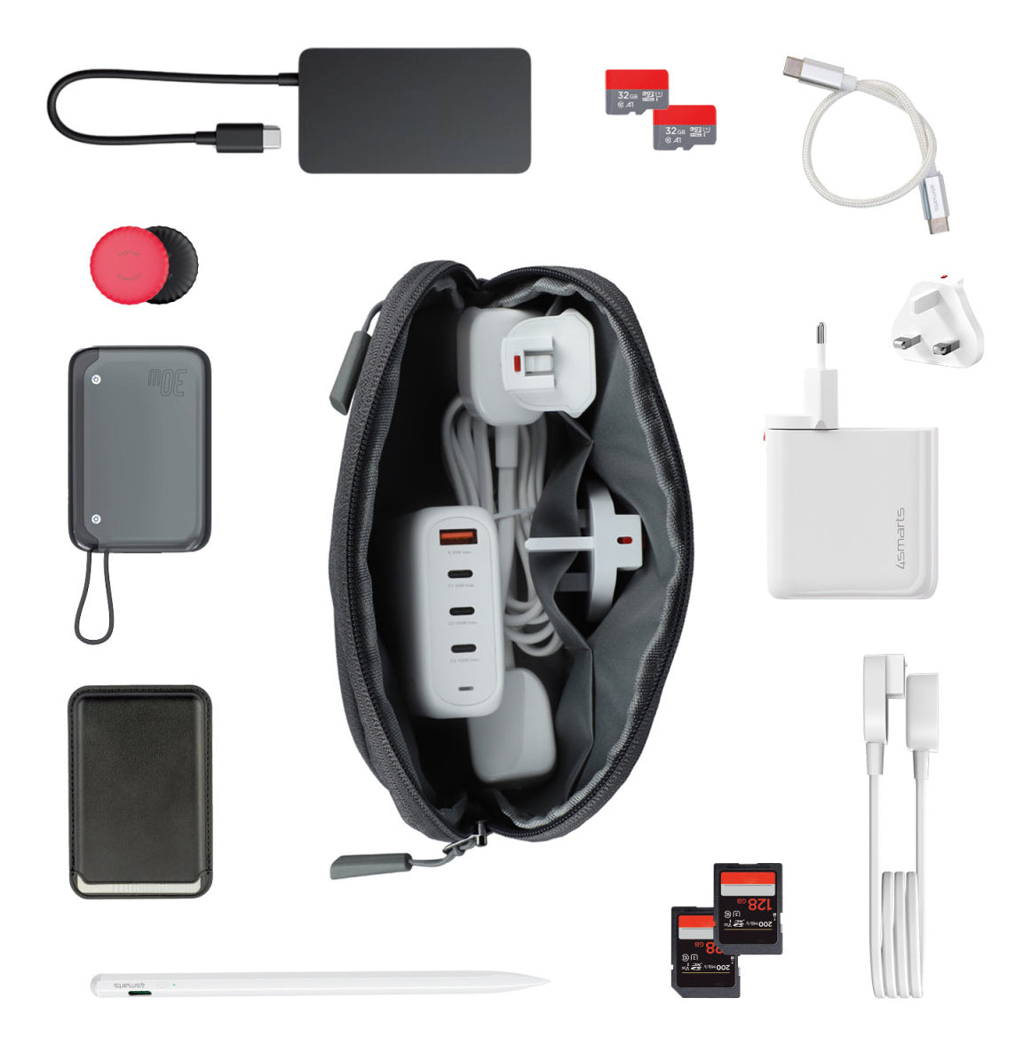 4smarts Flex Pro Ladegerät – 100 W, 2× USB-C, GaN – für Laptop, Smartphone, Tablet