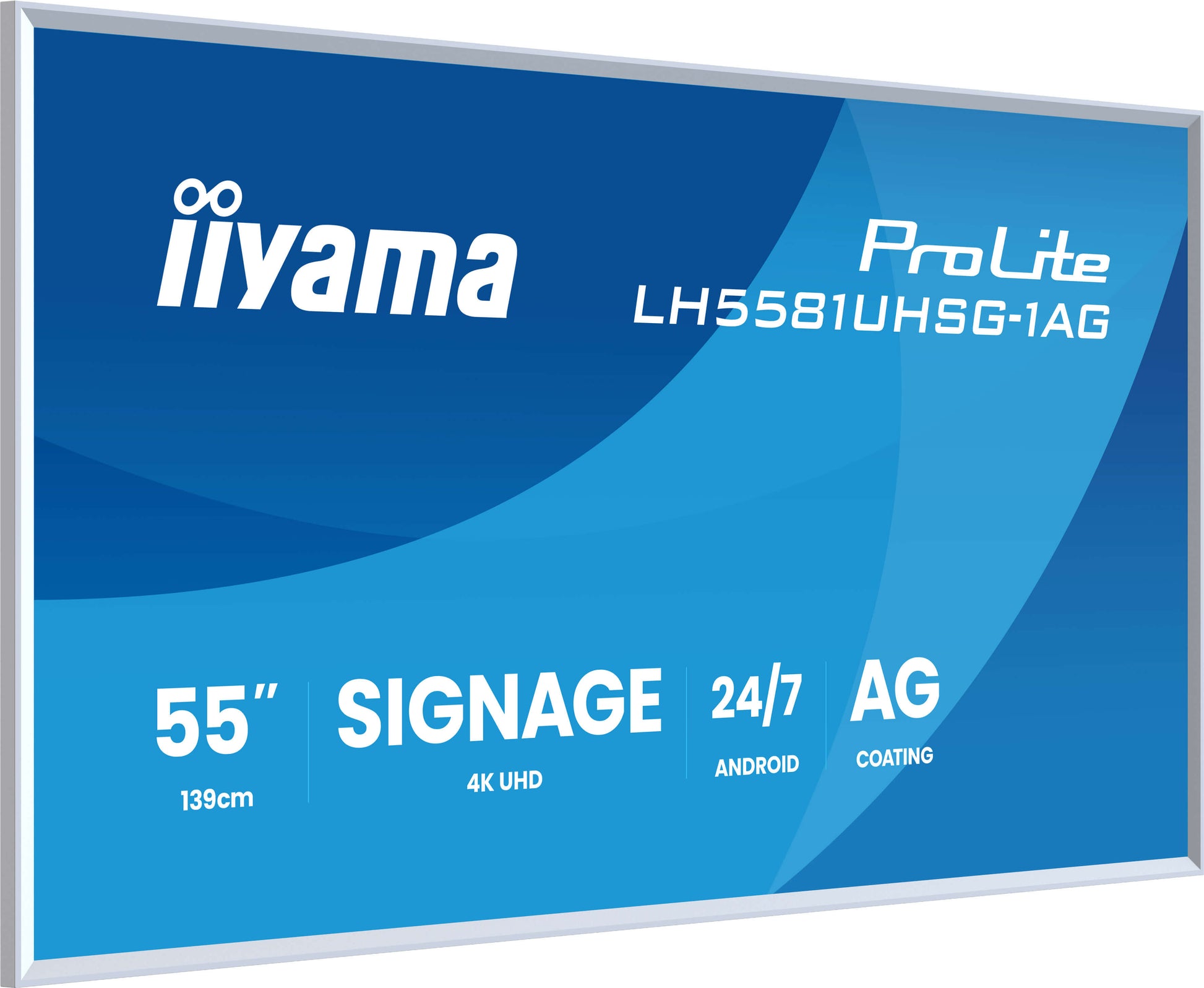 iiyama Gallery Line – Signage-Display, 55", Ultra HD 4K, 500 cd/m², abnehmbarer weisser Rahmen