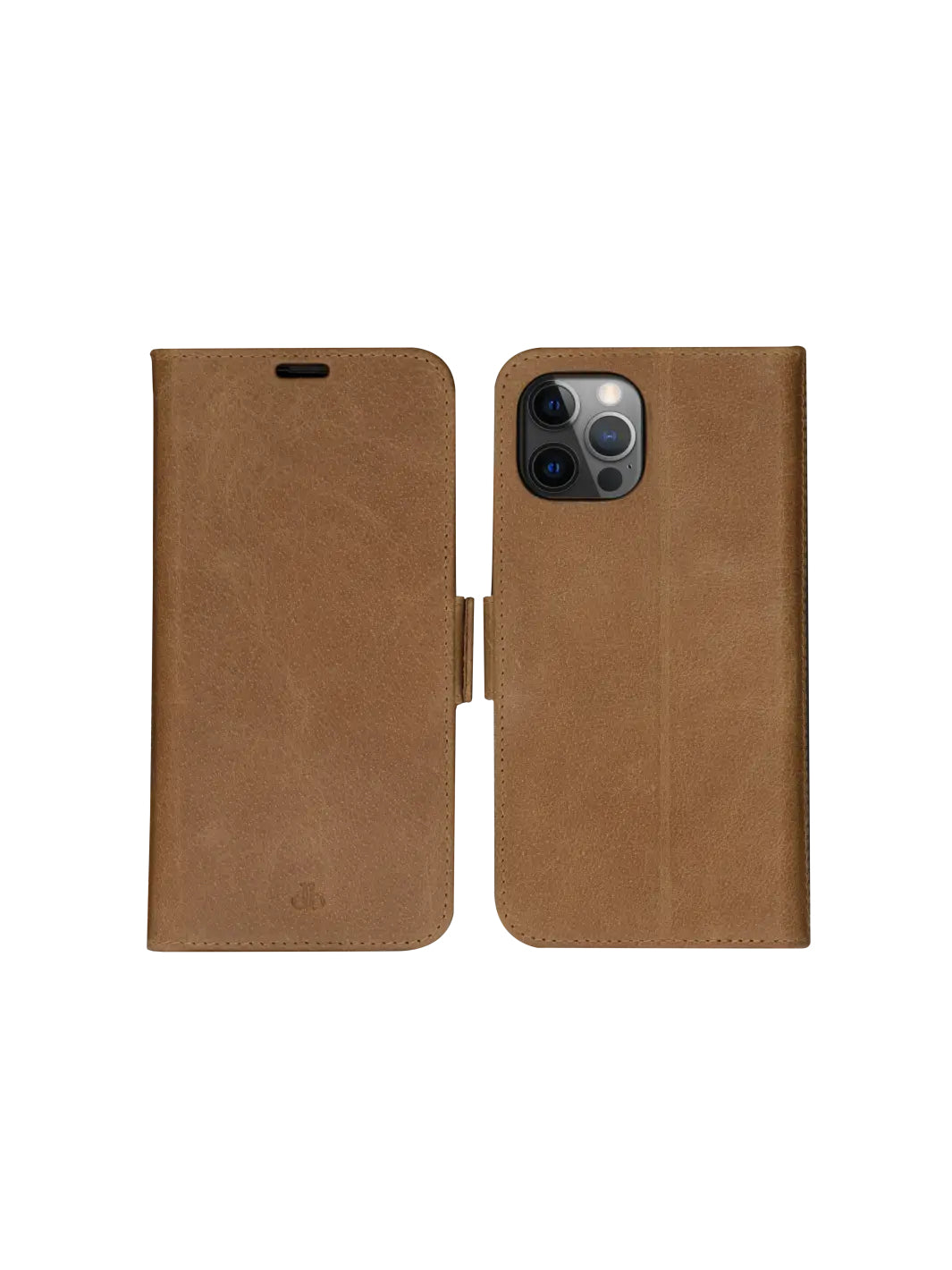 dbramante1928 Wallethülle – für Apple iPhone 12/12 Pro, mit Ständer, 3 Kartenfächer, Leder, Beige