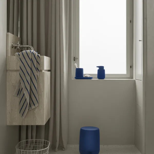 Blomus Kosmetikeimer Sono – 3 l – Kunststoff, rund – blau – Soft-Close