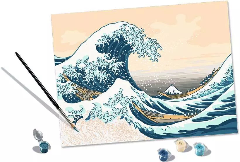 Ravensburger CreArt – Malen-nach-Zahlen-Set – The Great Wave (Hokusai) – 40 × 30 cm – ab 14 Jahren