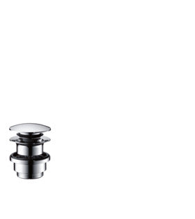 Hansgrohe Push-Open Ablaufgarnitur – Ø6,3×7,7 cm, verchromtes Messing, für Waschbecken