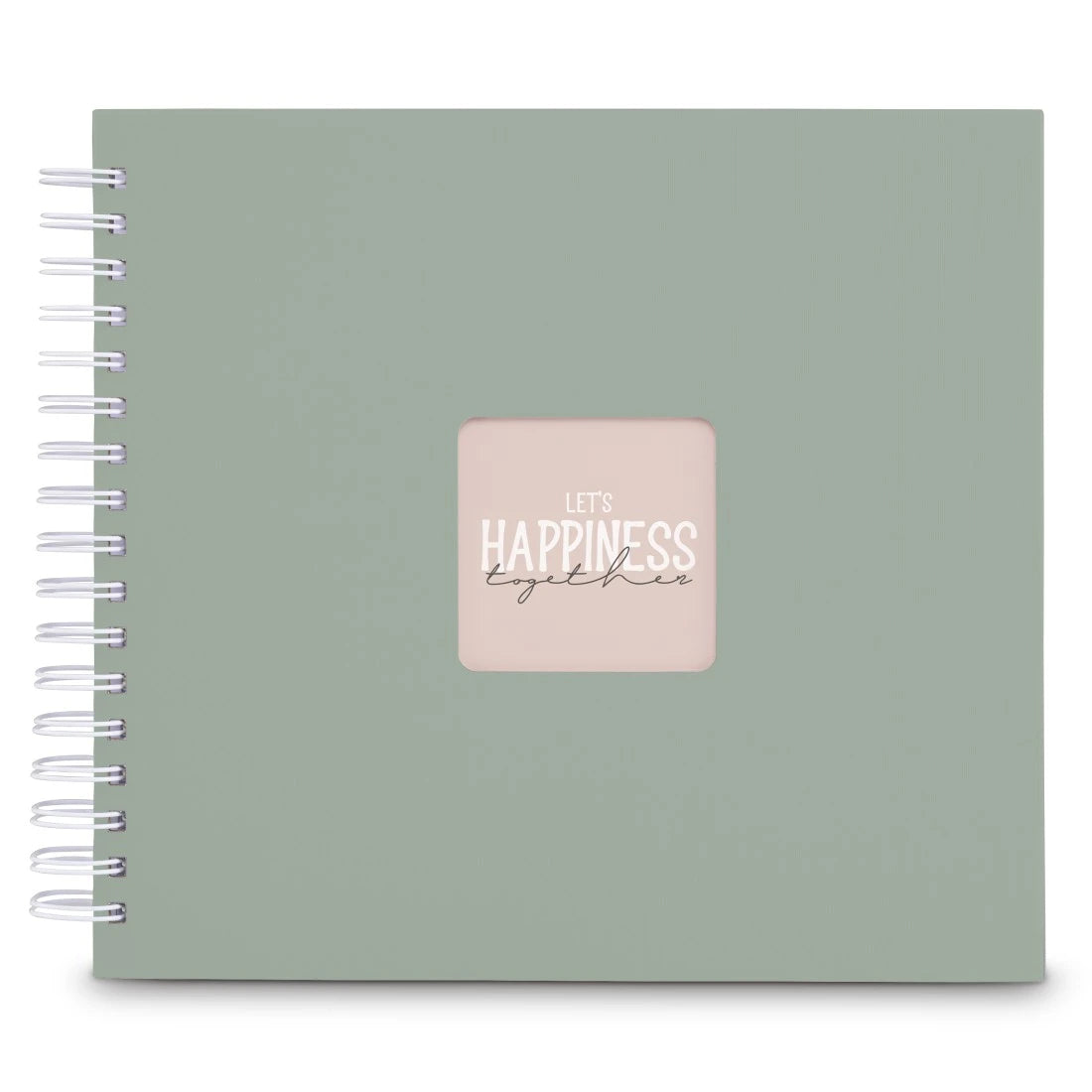 Hama Fine Art – Fotobuch, Spiralbindung, Weiss, 28 × 24 cm, Papier, Salbei, mit integrierter Einstecktasche