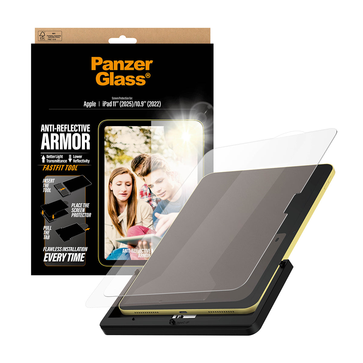PanzerGlass AR Armor Glass – 11", Transparent, für iPad 11 (2025) / iPad 10,9 (2022)