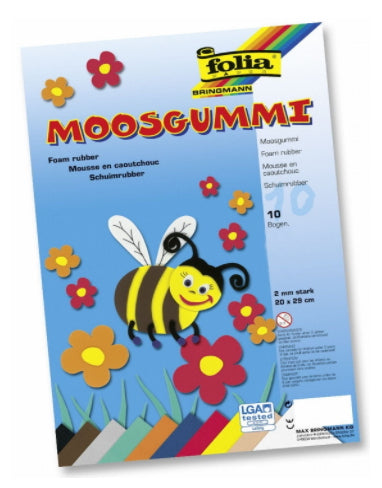 Folia Moosgummiplatte – Flieder – 200 × 290 mm, 10 Bogen, 2 mm