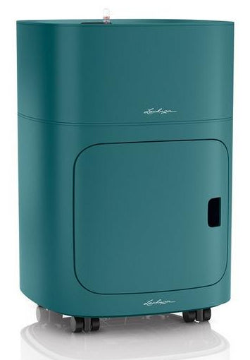LECHUZA PILA Topfpflanzer – 35 × 35 × 32,6 cm – Kunststoff, petrolblau