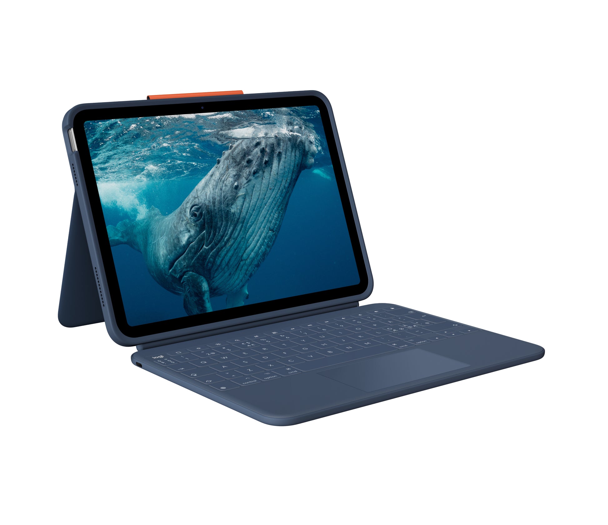 Logitech Rugged Combo 4C Tastatur-Case für Tablets – mit Touchpad – Classic Blue