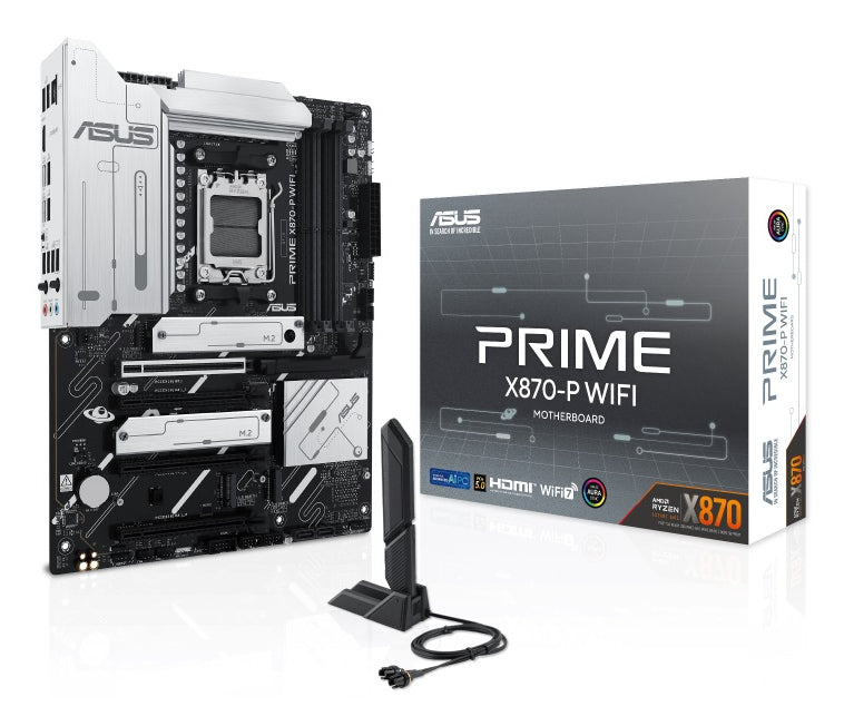 ASUS PRIME X870-P WF – Mainboard – Sockel AM5, AMD X870, ATX, DDR5, für AMD Ryzen 7000/8000/9000 Serie