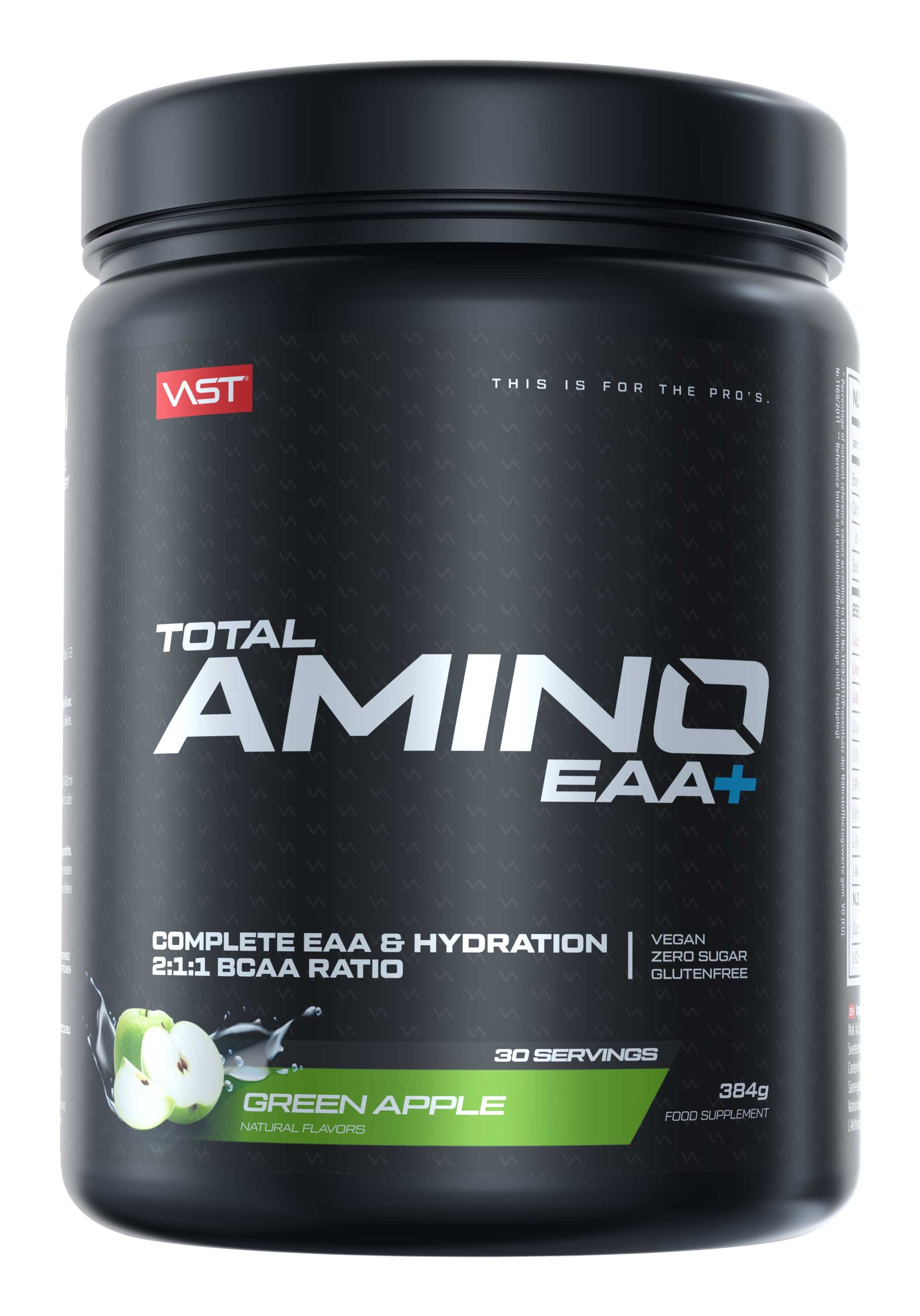 VAST Sports EAA Pulver Apfel – glutenfrei, vegan – 381 g