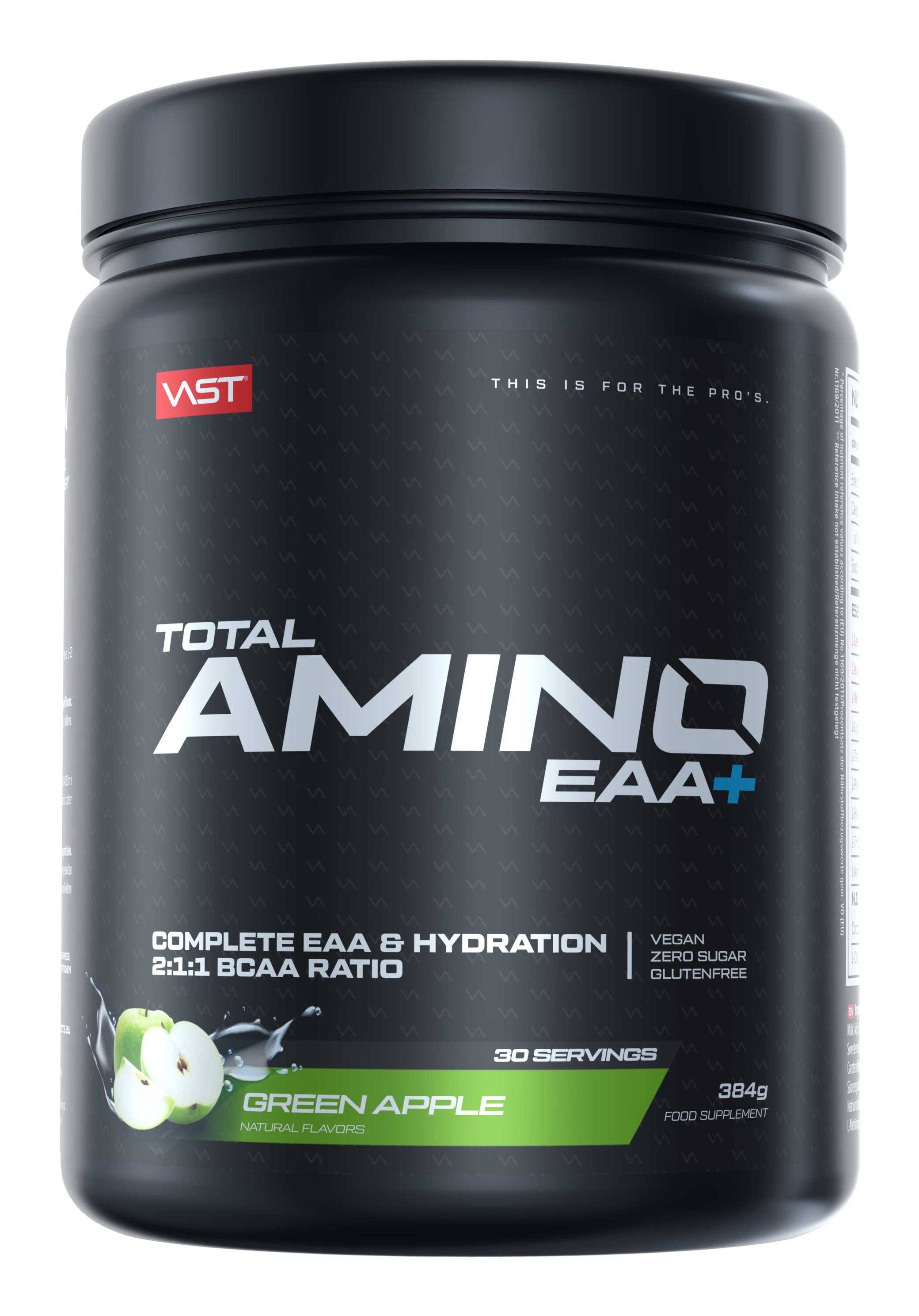 VAST Sports EAA Pulver Apfel – glutenfrei, vegan – 381 g