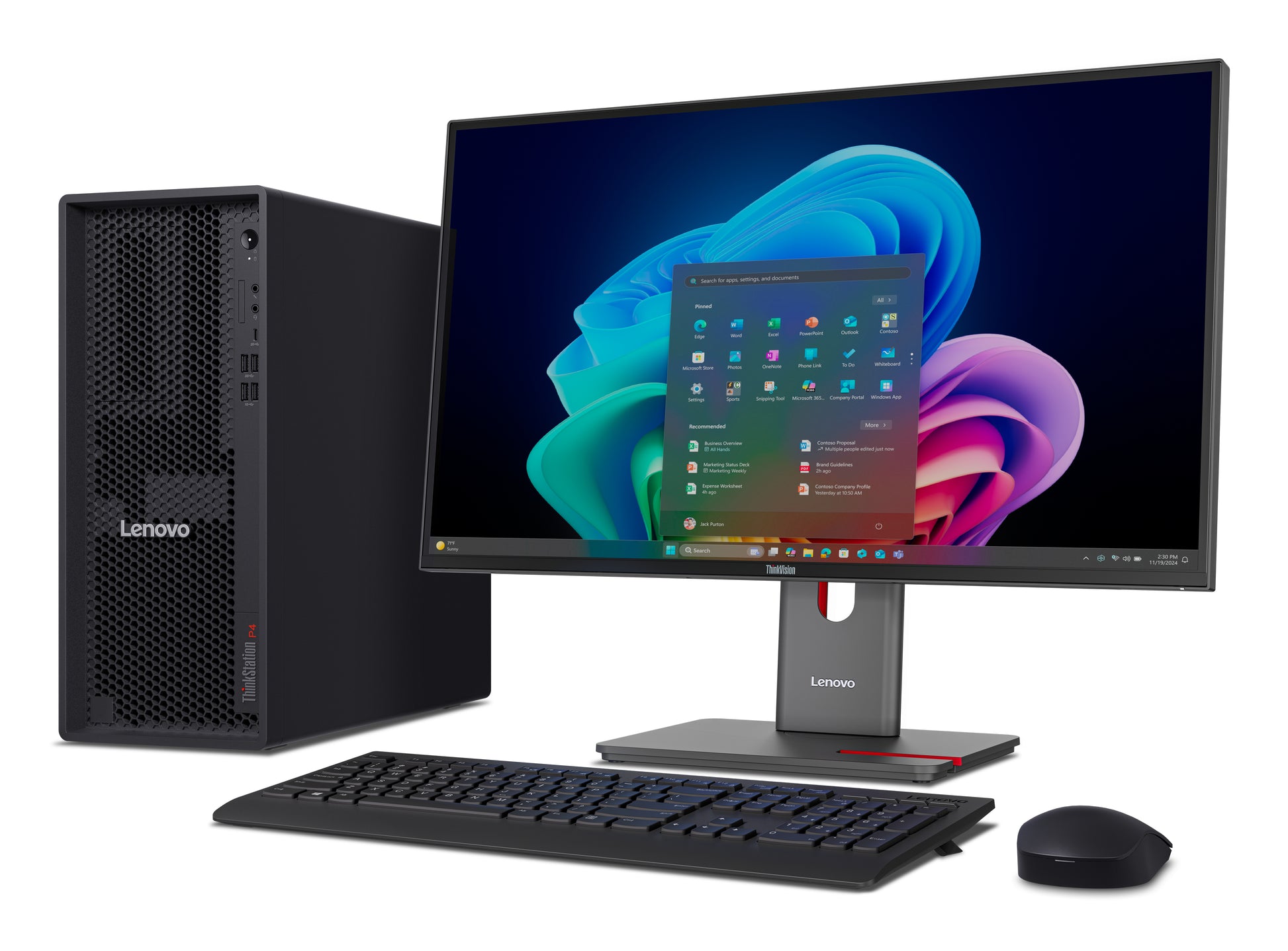 Lenovo ThinkStation P4 Tower – AMD Ryzen 7 PRO 9655, 64 GB RAM, 1 TB SSD, Windows 11 Pro