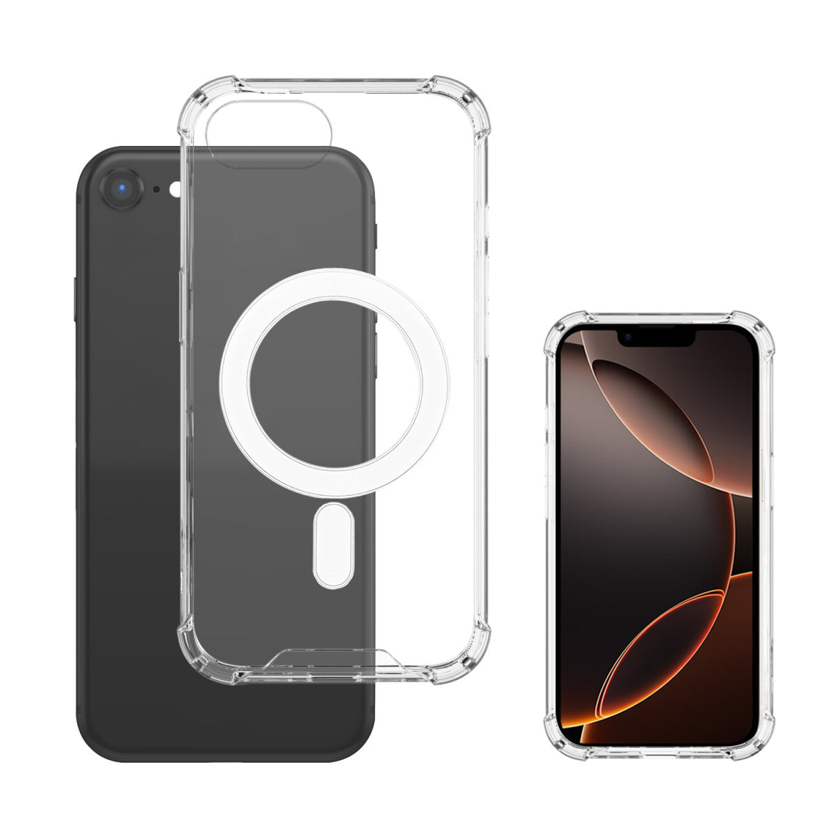 4smarts Ibiza – Backcover – für Apple iPhone 16 – MagSafe, PC+TPU, transparent