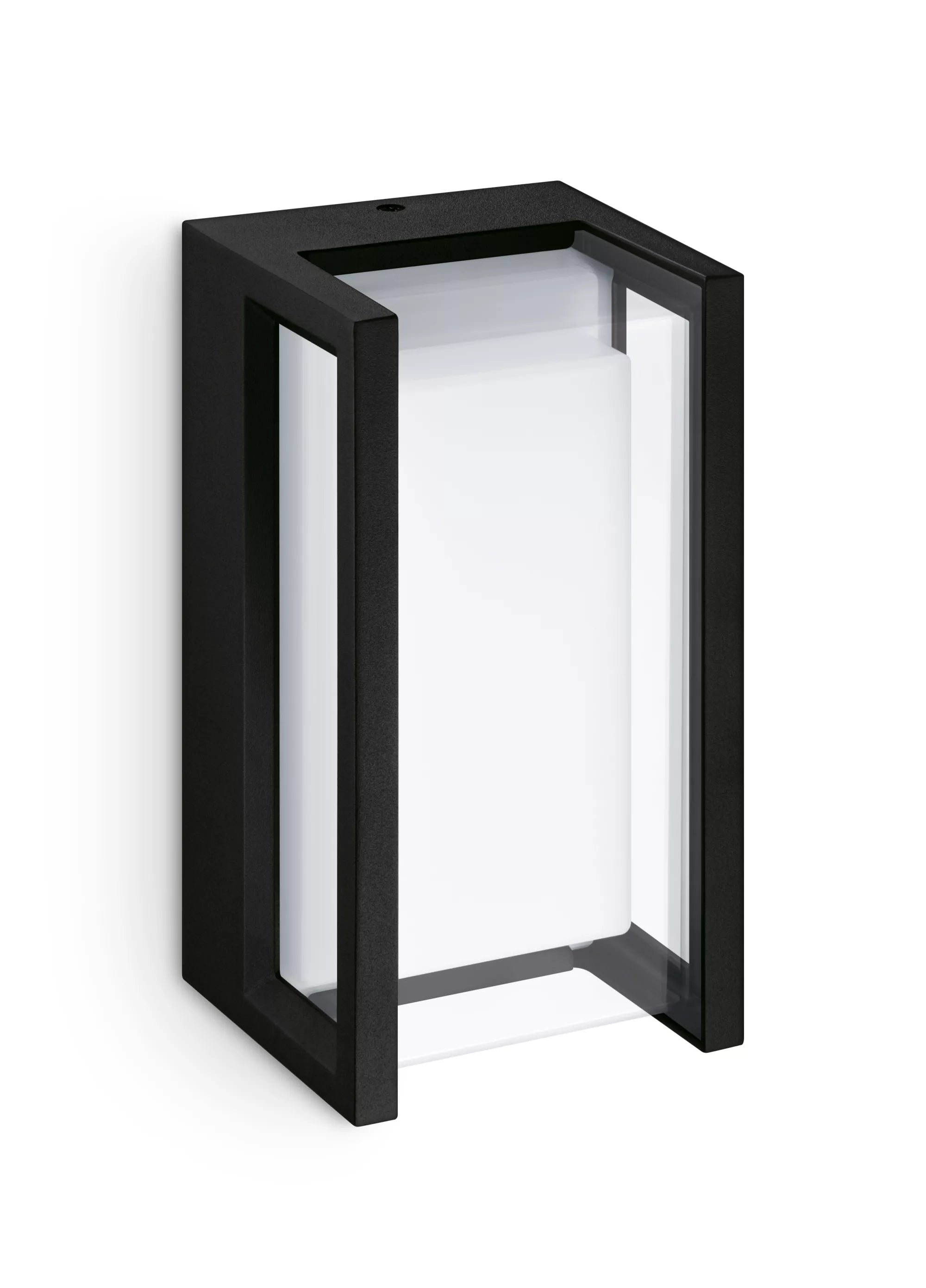 Philips by Signify Philips Aussenwandleuchte – 1500 lm, 12 W, Warmweiss, 2700 K, IP44, Netzbetrieb, Schwarz, Aluminium