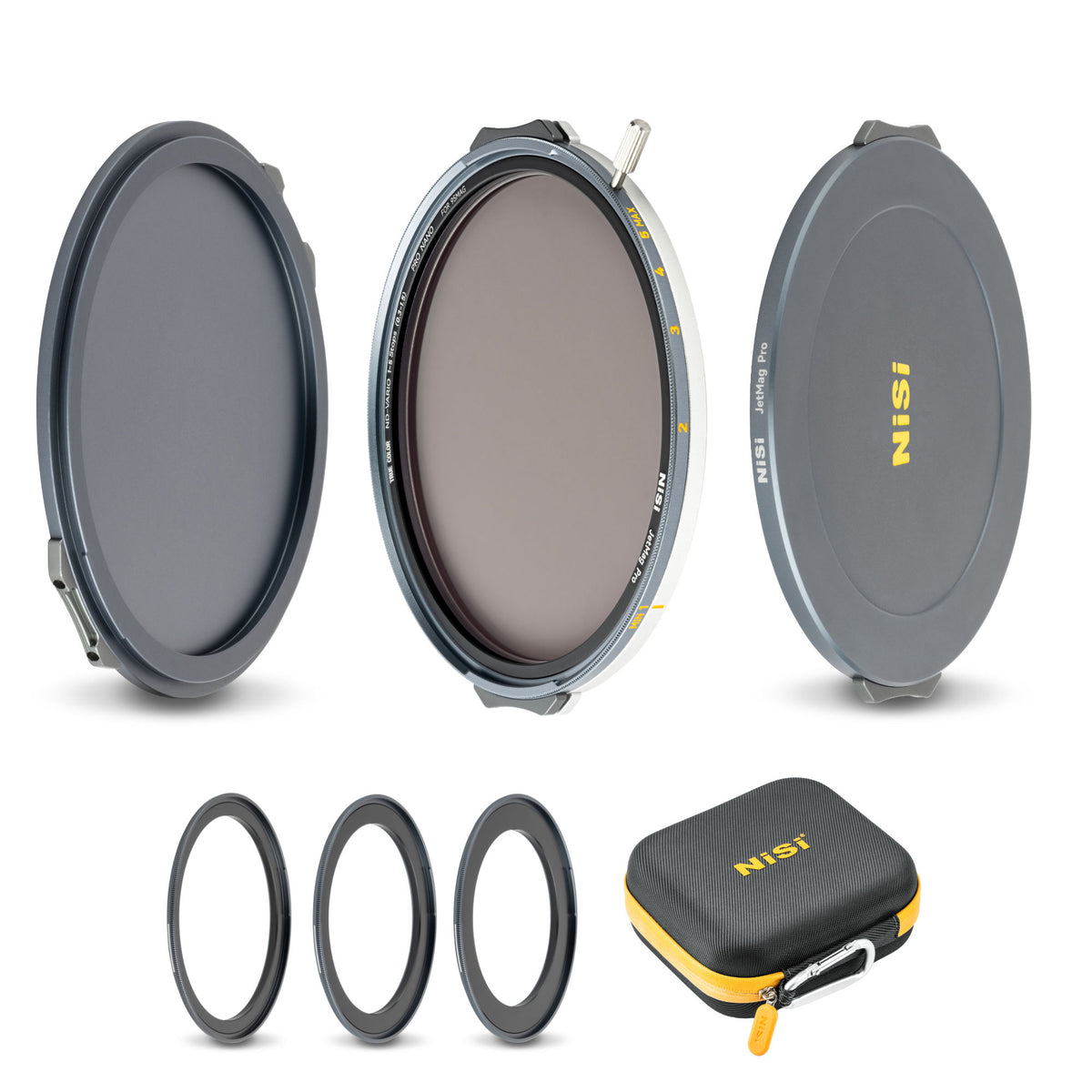 NiSi JetMag Pro Flex Kit Filterkit 95 mm VND 1–5 Stufen – für JetMag Pro 95 Adapterringe – 7er-Pack