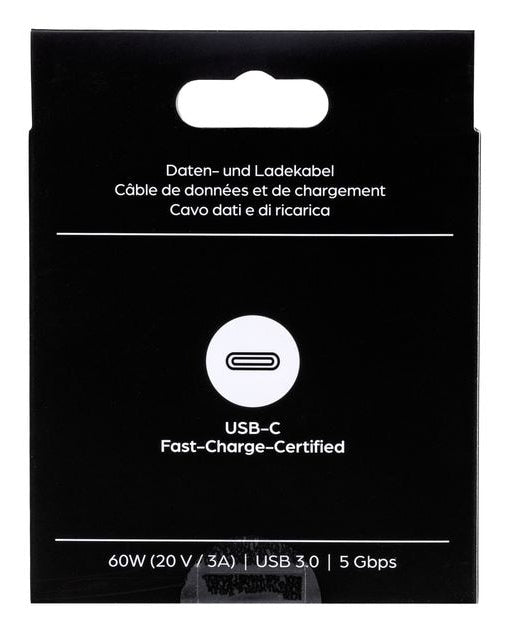 ONIT USB-Adapter USB-C auf USB-C – USB 3.2 Gen 1 (5 Gbit/s) – PD 60 W – Textilmantel – Weiss