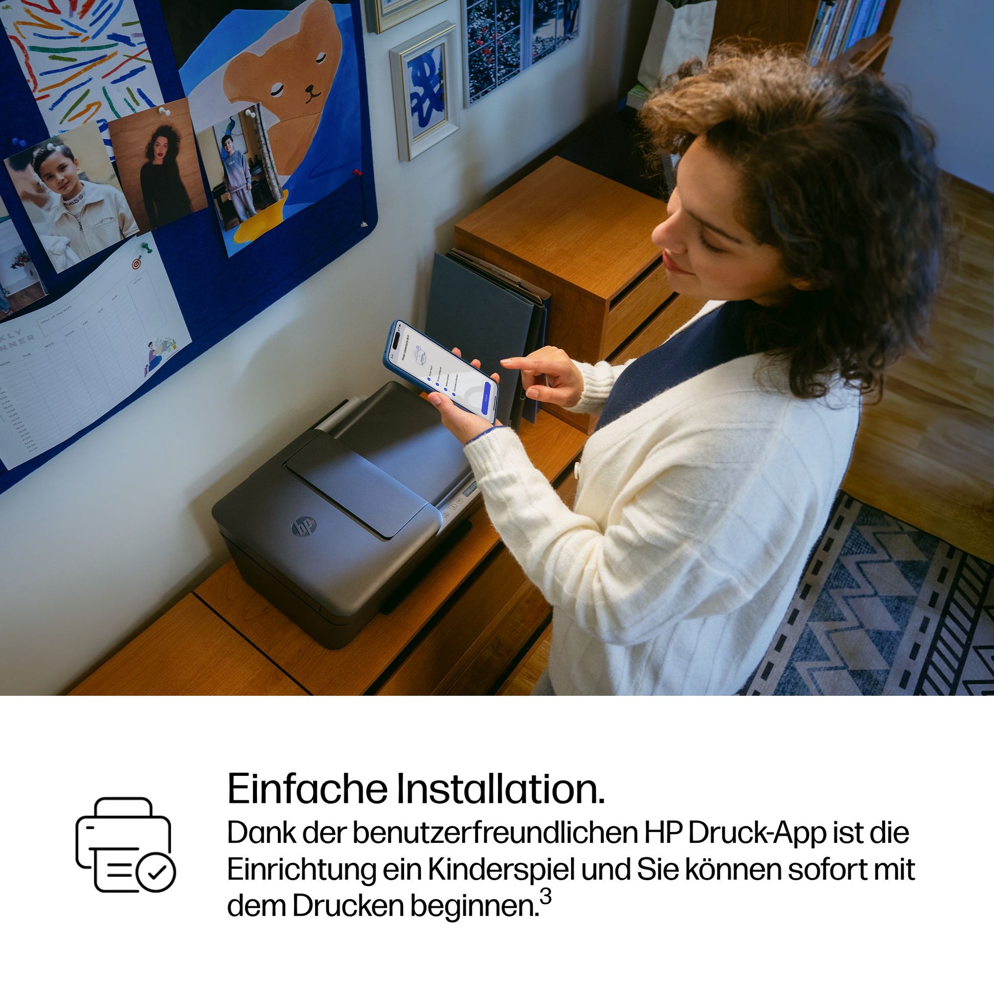 HP Deskjet 4320 Wireless – Farbtintenstrahl-Multifunktionsdrucker, A4, 3-in-1, Duplex, ADF, WLAN, AirPrint