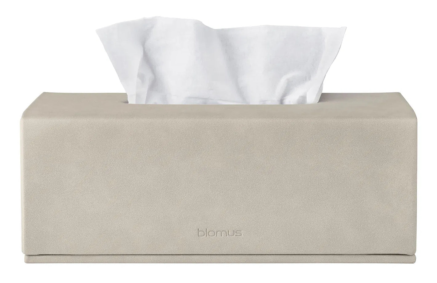 Blomus Kosmetiktuchbox SAHLA – 13×25×9 cm, Kunstleder (PU), Beige
