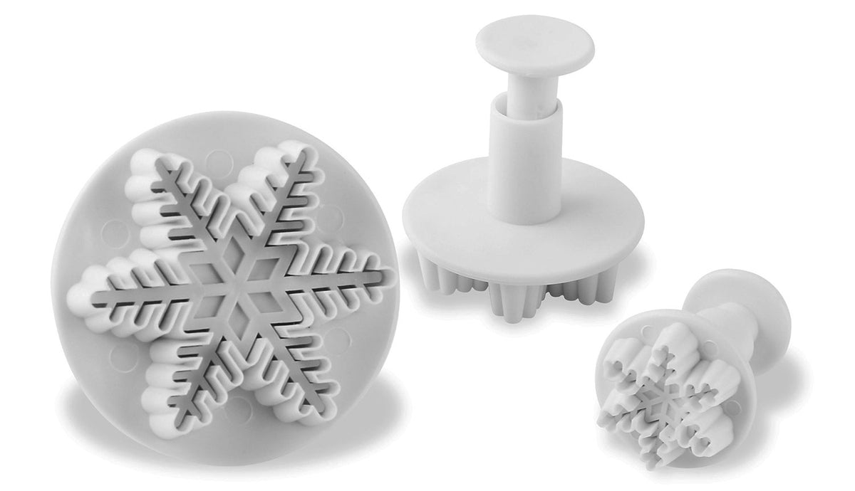 Dr. Oetker White Christmas – Dekorausstecher Ø 5,5 cm, Polypropylen (PP), weiss, 3-teilig