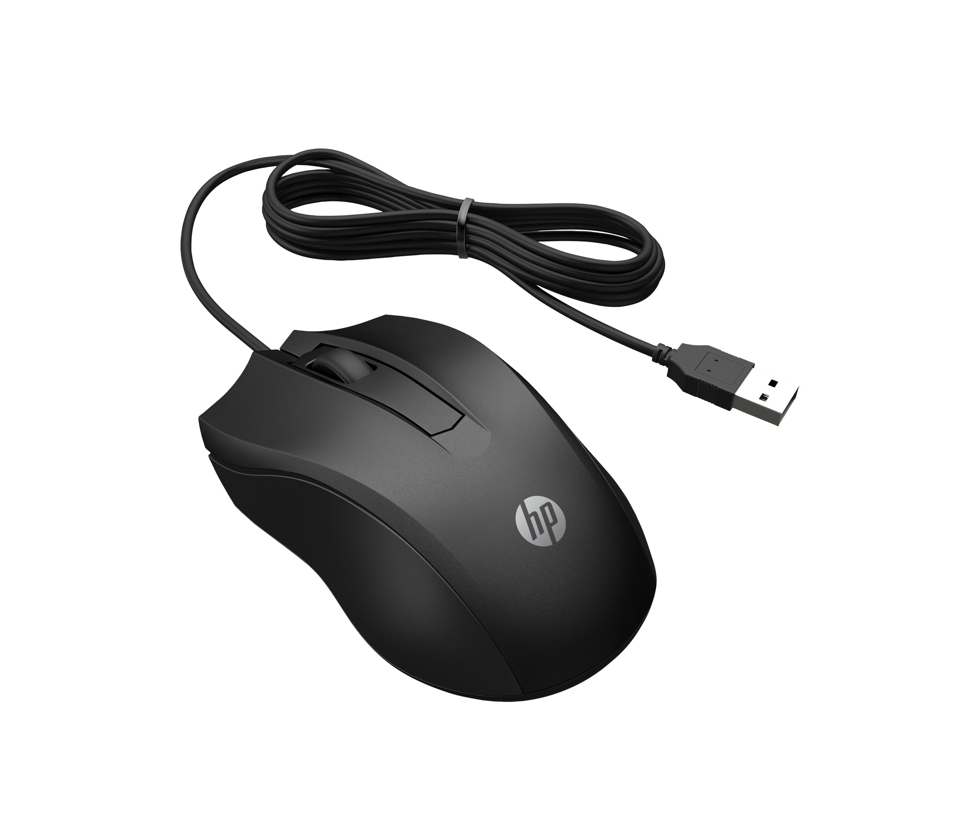 HP Wired Mouse 105 – Maus – Kabelgebunden (USB‑A), 1600 DPI, beidhändig, Schwarz