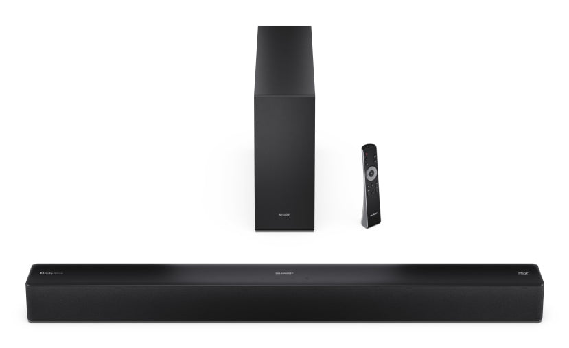 Sharp HT-SBW310 – Soundbar – 2.1, DTS Virtual:X, mit kabellosem Subwoofer, 330 W – Schwarz