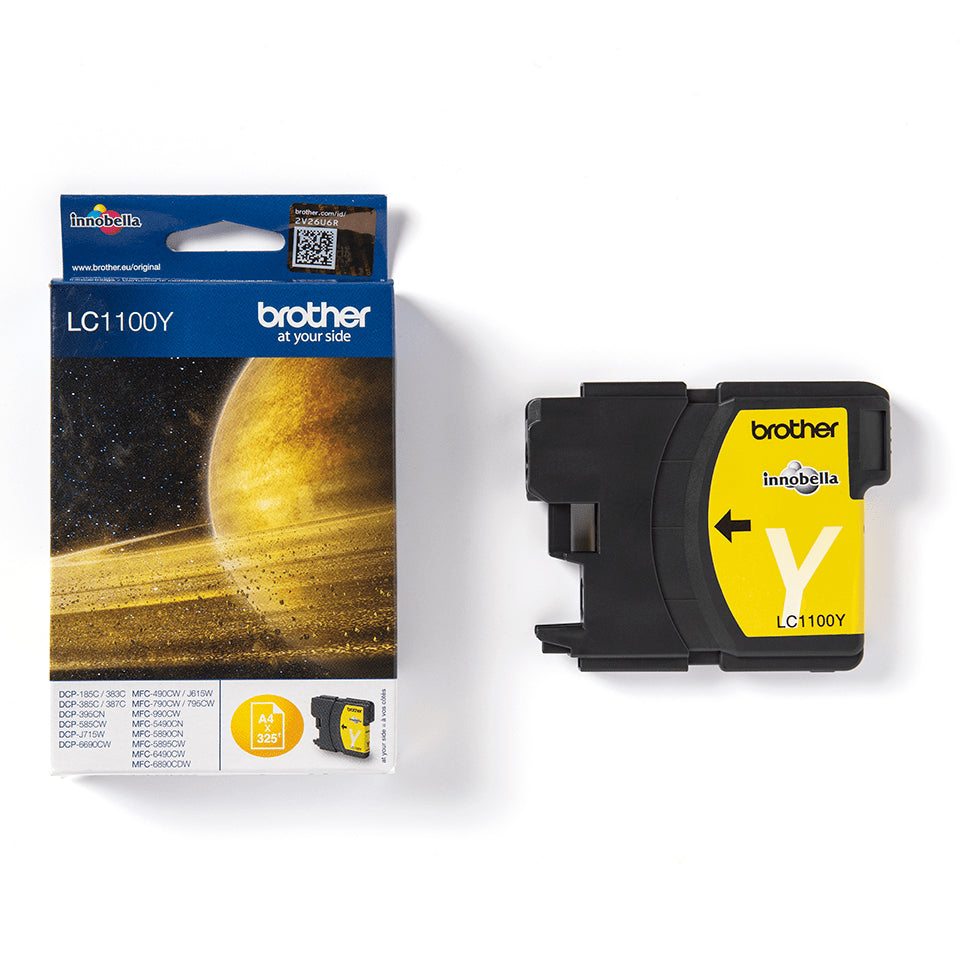 Brother LC1100Y Gelbe Tintenpatrone (Original) – 325 Seiten – für LC1100Y