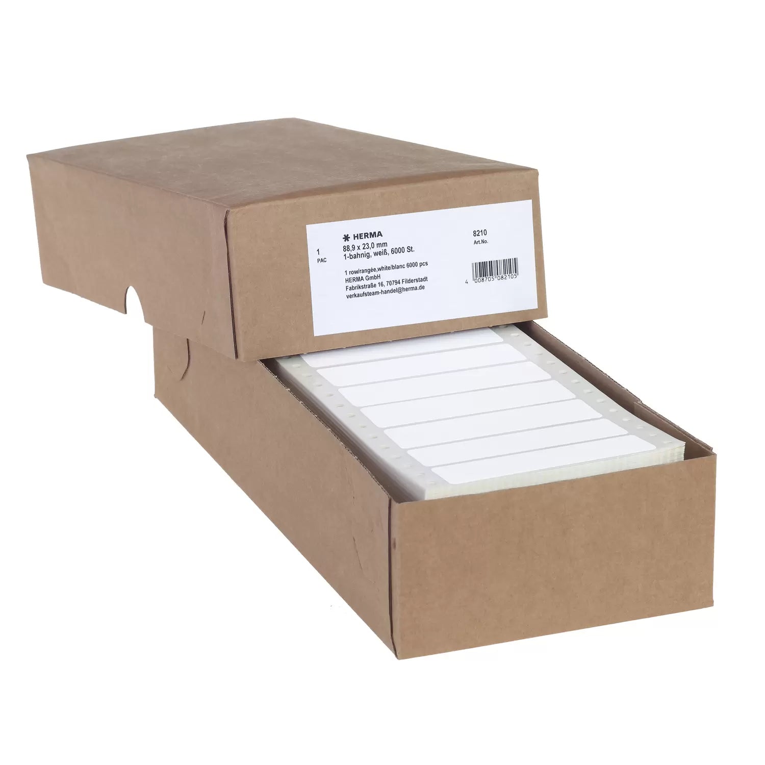HERMA Etiketten (Rolle) 89 × 23 mm – Papier, matt, weiss – permanent haftend – Punktmatrix – (6'000 Stk.)