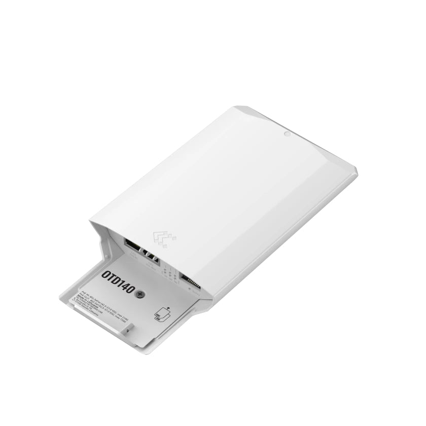 Teltonika OTD140 – 4G/LTE Outdoor-Router, SIM-Slot, 2× Fast Ethernet, PoE, IP55, Weiss