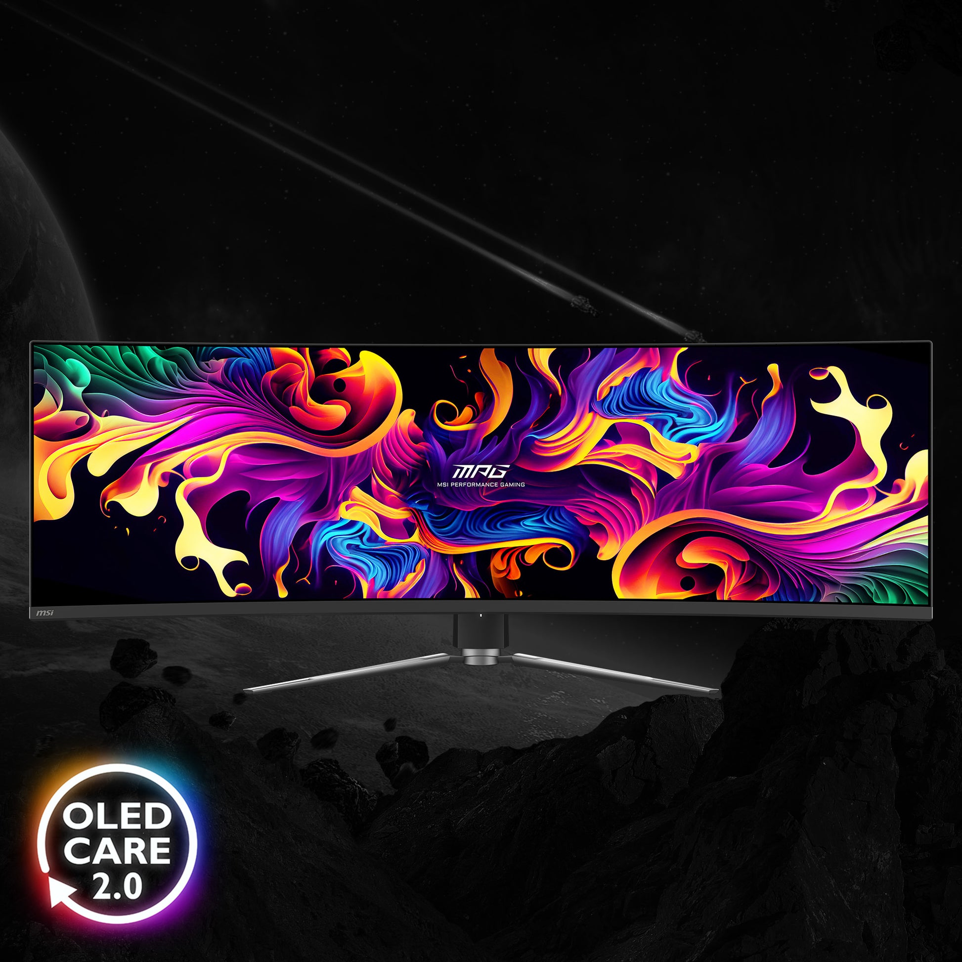 MSI MPG 491CQPDE – Monitor, 49", 5120 × 1440, QD-OLED, Gebogen