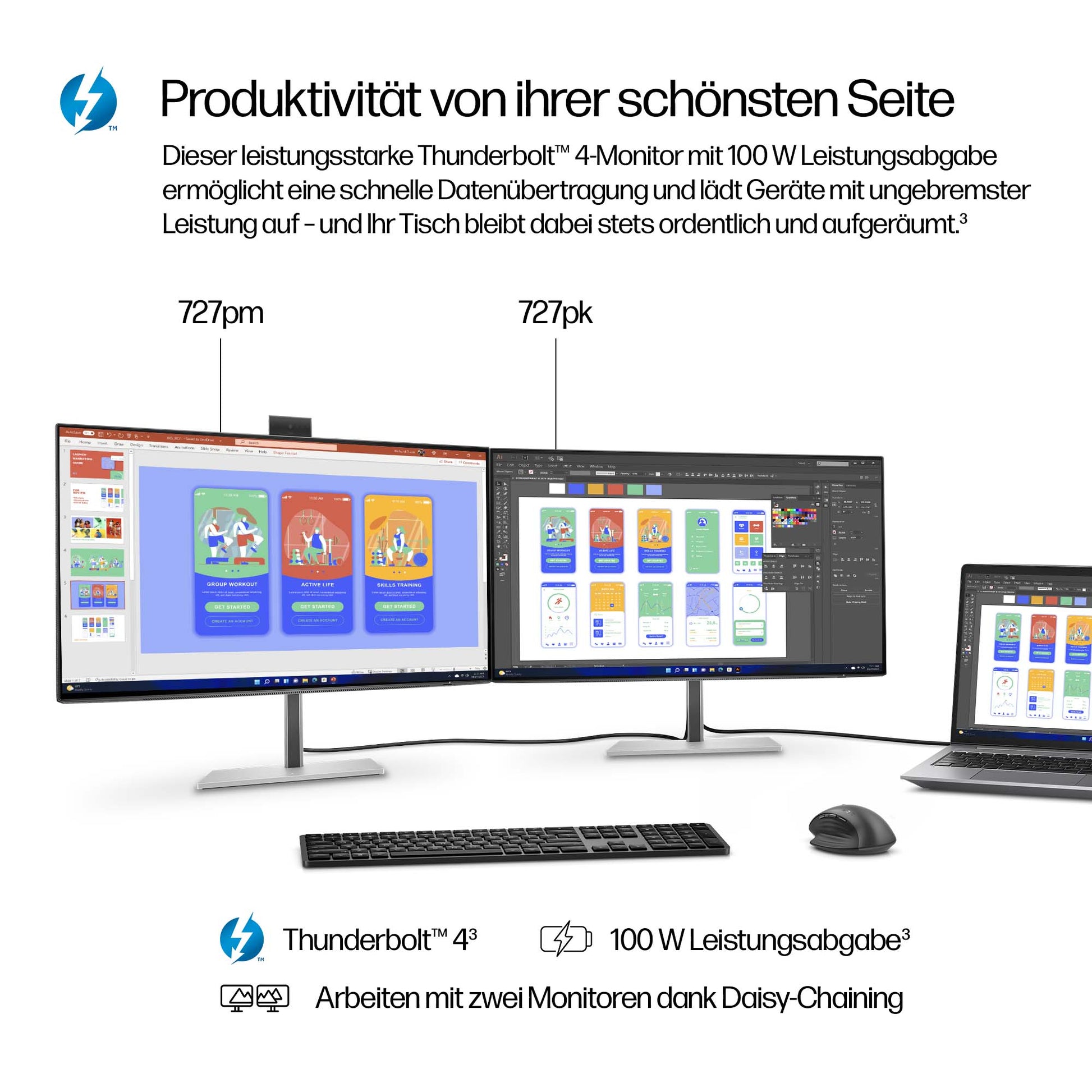 HP Series 7 Pro 727pk – Monitor, 27", Thunderbolt 4
