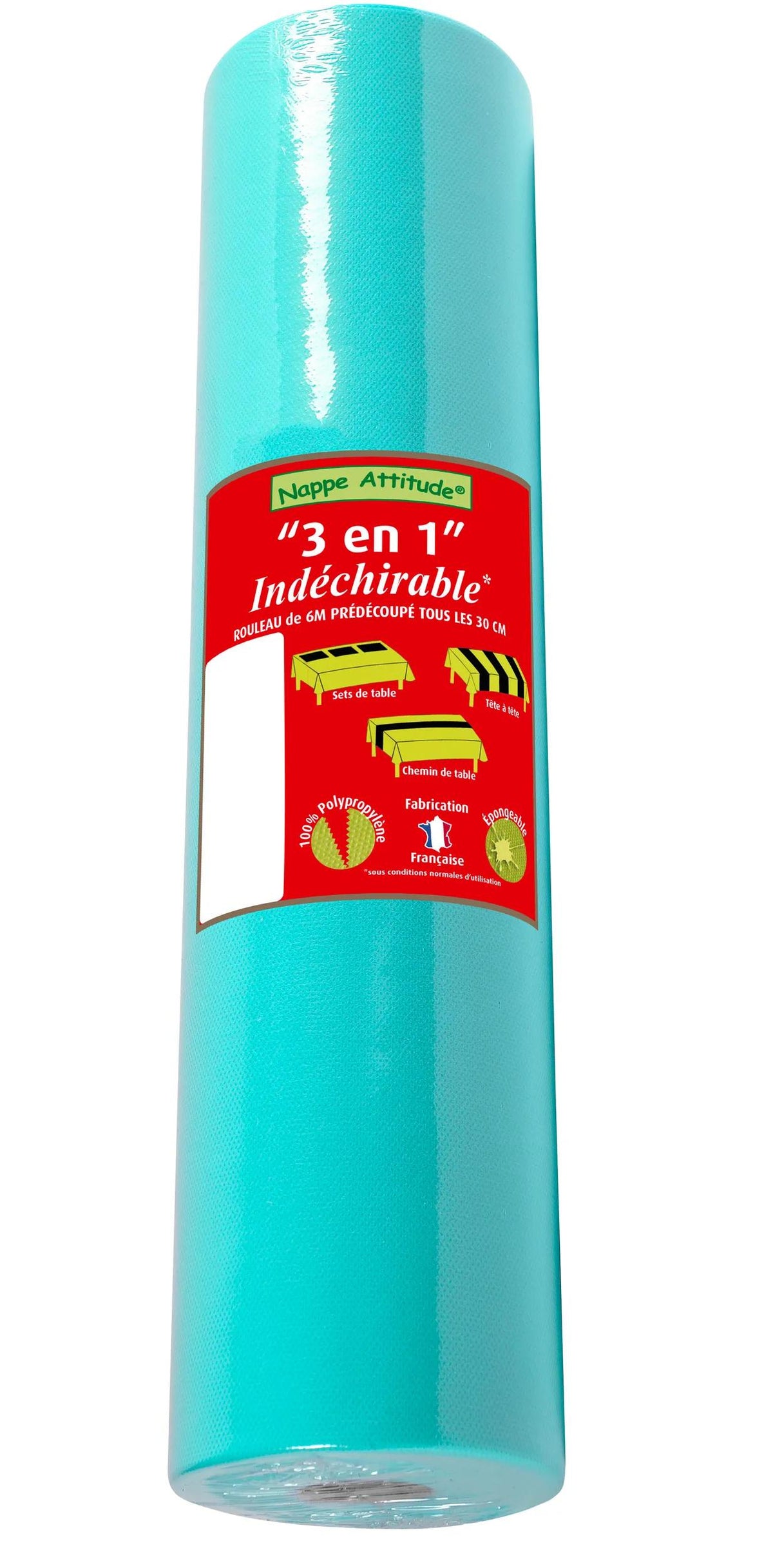 PRONAPPE Pro Nappe Tischläufer auf Rolle – 40 cm×4,8 m, Polypropylen (PP), Türkis